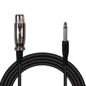 Ayt G-526V Siyah 6.3Mm Mono Erkek Canon Dişi 4 Metre Mikrofon Ara Kablosu Xlr Soketli Hazır Kablo - 3