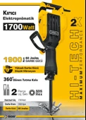 SGS5187 - 16 Kg Elektropnomatik Kırıcı Hilti SDS Hex 1700 Watt 60 Joules 1900 Bpm - 2
