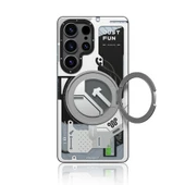 Galaxy S25 Ultra Kılıf M-safe Şarj Özellikli Youngkit 360° Standlı Starship Serisi Kapak thumbnail 1