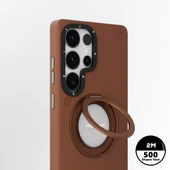 Galaxy S25 Ultra Kılıf M-safe Şarj Özellikli 360° Standlı Basit Mat Deri Desenli Youngkit Tech Leather Serisi Kapak thumbnail 7