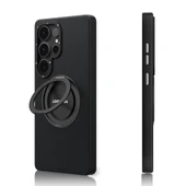 Galaxy S25 Ultra Kılıf M-safe Şarj Özellikli 360° Standlı Basit Mat Deri Desenli Youngkit Tech Leather Serisi Kapak thumbnail 12