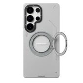 Galaxy S25 Ultra Kılıf M-safe Şarj Özellikli 360° Standlı Basit Mat Deri Desenli Youngkit Tech Leather Serisi Kapak thumbnail 4