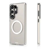 Galaxy S25 Ultra Kılıf M-safe Şarj Özellikli Cam Arka Yüzey TPU Youngkit Gemstone Serisi Kapak - 9