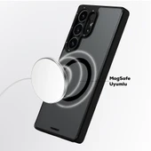 Galaxy S25 Ultra Kılıf M-safe Şarj Özellikli Cam Arka Yüzey TPU Youngkit Gemstone Serisi Kapak - 4