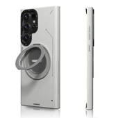 Galaxy S23 Ultra Kılıf M-safe Şarj Özellikli 360° Standlı Basit Mat Deri Desenli Youngkit Tech Leather Serisi Kapak thumbnail 11