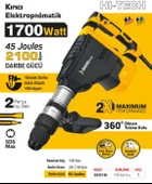 SGS5186 - 11 KG Elektropnomatik Kırıcı Hilti SDS Max 1700 Watt 45 Joules - 2