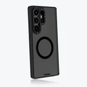 Galaxy S25 Ultra Kılıf M-safe Şarj Özellikli Cam Arka Yüzey TPU Youngkit Gemstone Serisi Kapak - 5