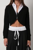 Biyeli Crop Triko Hırka - 4