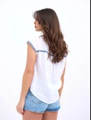 7162 BLUZ-BEYAZ thumbnail 4