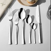 Nehir Deniz Sade 12 Kişilik 72 Parça Kutulu Çatal Kaşık Bıçak Takımı - 1