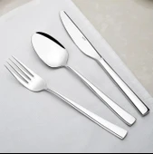 Nehir Deniz Sade 12 Kişilik 72 Parça Kutulu Çatal Kaşık Bıçak Takımı - 4