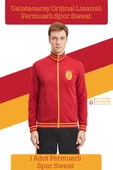 Galatasaray Orijinal Lisanslı Dik Yaka Fermuarlı Erkek Sweat Metin Oktay Baskılı Hediyelik Kutulu thumbnail 2