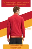 Galatasaray Orijinal Lisanslı Dik Yaka Fermuarlı Erkek Sweat Metin Oktay Baskılı Hediyelik Kutulu thumbnail 3