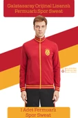 Galatasaray Orijinal Lisanslı Dik Yaka Fermuarlı Erkek Sweat Hediyelik Ahşap Kutulu - 2