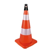 Trafik Yol Konisi Reflektifli 75cm İşyeri Otopark Dükkan PVC Kırılmaz Esnek Trafik Dubası Delinatör - 3