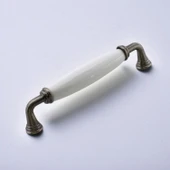 Zerrin Porselen Antik Nikel Kulp 96 mm Mobilya Çekmece Mutfak Dolabı Dolap Kapak Kulplar Kulb Kulp - 4