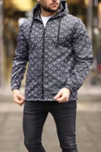 Unisex Kapüşonlu İçi Astarlı Yağmurluk - Siyah - 1