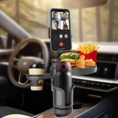 UpWay Araç İçi Ayarlanabilir Tepsili Yiyecek Bardak Termos Telefon Tutucu - 3