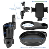 UpWay Araç İçi Ayarlanabilir Tepsili Yiyecek Bardak Termos Telefon Tutucu - 8