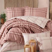 Clasy Ranforce Nevresim Takımı Çift Kişilik Capella V2 Kahve thumbnail 2