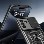 Zipax Samsung Galaxy A36 Kılıf Kamera Korumalı Standlı Tank Kpak Zr-SrVega - 2