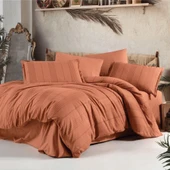 Clasy Çift Kişilik Nevresim Takımı Arakis V2 Kiremit thumbnail 1