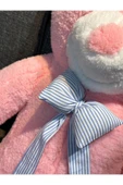 Papyonlu Pembe Dev Büyük Peluş Ayıcık 80cm Sevgililer Günü Özel Ayıcık, Hediyelik Ayı - 8