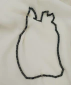 Çelik Siyah Zincir Kolye 316 L Paslanmaz Kolye Unisex Gerdanlık - 2