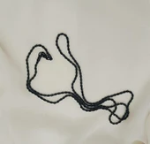 Çelik Siyah Zincir Kolye 316 L Paslanmaz Kolye Unisex Gerdanlık - 2