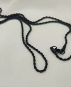 Çelik Siyah Zincir Kolye 316 L Paslanmaz Kolye Unisex Gerdanlık - 4