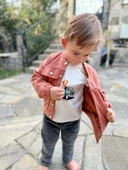 Eterelle 4-5-6 Yaş Kot Pantolonlu Nubukceketli Uzun Kollu Penye Sweat 3lü Erkek Çocuk Takımı Yeşil - 2