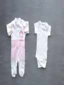 Eterelle Taçlı Prensesim Nakışlı  10lu Zıbın Takımı Hastane Çıkışı Pembe - 2