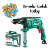 Total Darbeli Matkap 850 W TG109136-2 Metal Beton Ahşap Kömürlü Delme Kırıcı Delici - 1