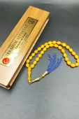 Arpa Kesim Sarı Alpaka Püsküllü Tespih - 4