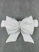 Eterelle Yenidoğan Kumru Soft Cotton Taç Nakışlı Trilüks Kundak Bebek Battaniyesi Ekru - 5