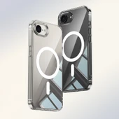 Apple iPhone 16E Kılıf M-safe Şarj Özellikli Şeffaf Sert PC Zore Embos Kapak - 5