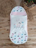 Eterelle Yenidoğan İlk Baharın Ceylanı Nakışlı Çıt Çıt Kapama Bebek Kundak Ekru - 1