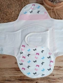 Eterelle Yenidoğan İlk Baharın Ceylanı Nakışlı Çıt Çıt Kapama Bebek Kundak Ekru - 2