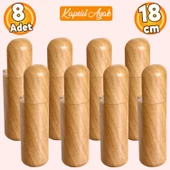 Kapsül Bohem Mobilya Kanepe TV Ünitesi Koltuk Ayağı Baza Ayakları Ahşap Ceviz Desenli 18 cm 8 Adet thumbnail 1