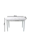 Yemek Masası Mdf 4 Kişilik 70x110cm Kaliteli Sabit Mutfak Masası Mobilya - 4