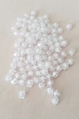 Küp Boncuk İçten Boncuklu Bileklik Çanta Boncuğu 10 mm 50 gr Beyaz - BNC456 - 1