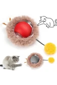 Hareketli Tüylü Top Kedi Oyuncağı Şarjlı Akıllı Oyun Topu Otomatik Yuvarlanan Pilsiz Peluş Oyuncak - 8