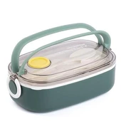 TANTİTONİ TEDEMEI YEŞİL PASL.ÇELİK ÇATAL VE KAŞIKLI YEMEK TAŞ.KABI 750 ML - 1