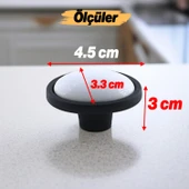 Çoruh Porselen Siyah Kulp Düğme Çekmece Mutfak Mobilya Dolabı Dolap Kulpu Kulbu Metal Kulpları - 3