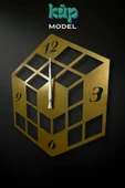 MOOCLOCK Küp Model Duvar Saati Gold thumbnail 2