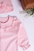Eterelle Robası Astarlı Fiyonk Şapkalı Kız Bebek Tulum - 4