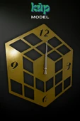 MOOCLOCK Küp Model Duvar Saati Gold thumbnail 3