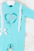 Eterelle Love Kalp Nakışlı % 100 Pamuk Kız Bebek Tulumu - 2