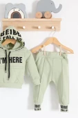 Eterelle I'm Here Desenli 2'li % 100 Pamuk Erkek Bebek Takımı thumbnail 3
