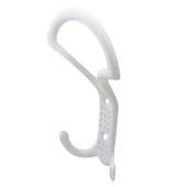 Portmanto Vestiyer Duvar Askısı Metal Dolap Elbise Askılığı Beyaz 5 Adet - 4